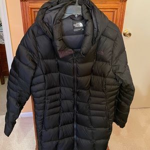 Black down winter jacket